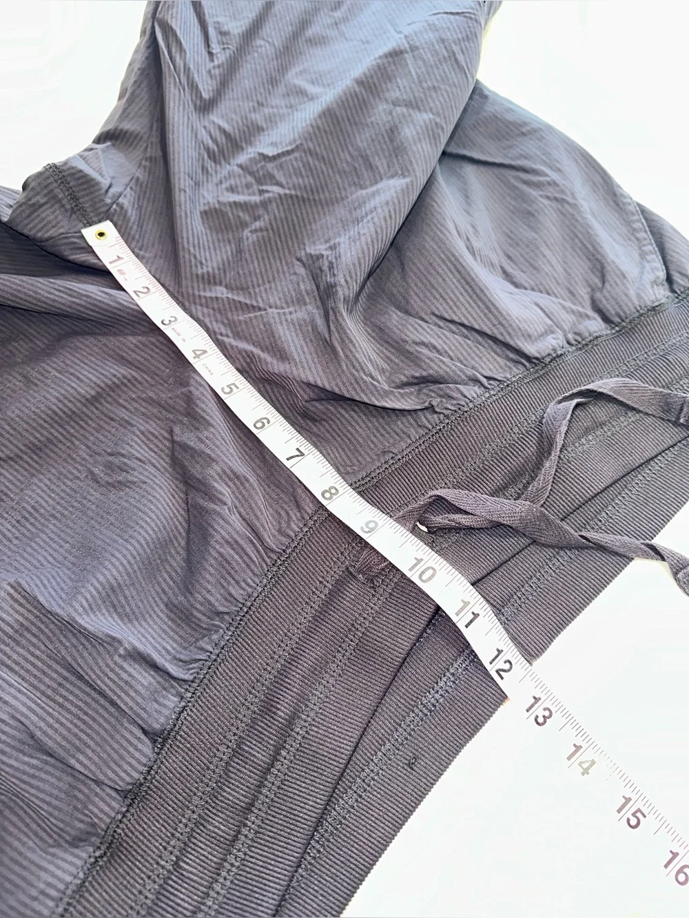 CHAMPION XL~CHARCOAL BLACK PINSTRIPED DANCE STUDIO SIDE POCKETS PANTS TIE WAIST